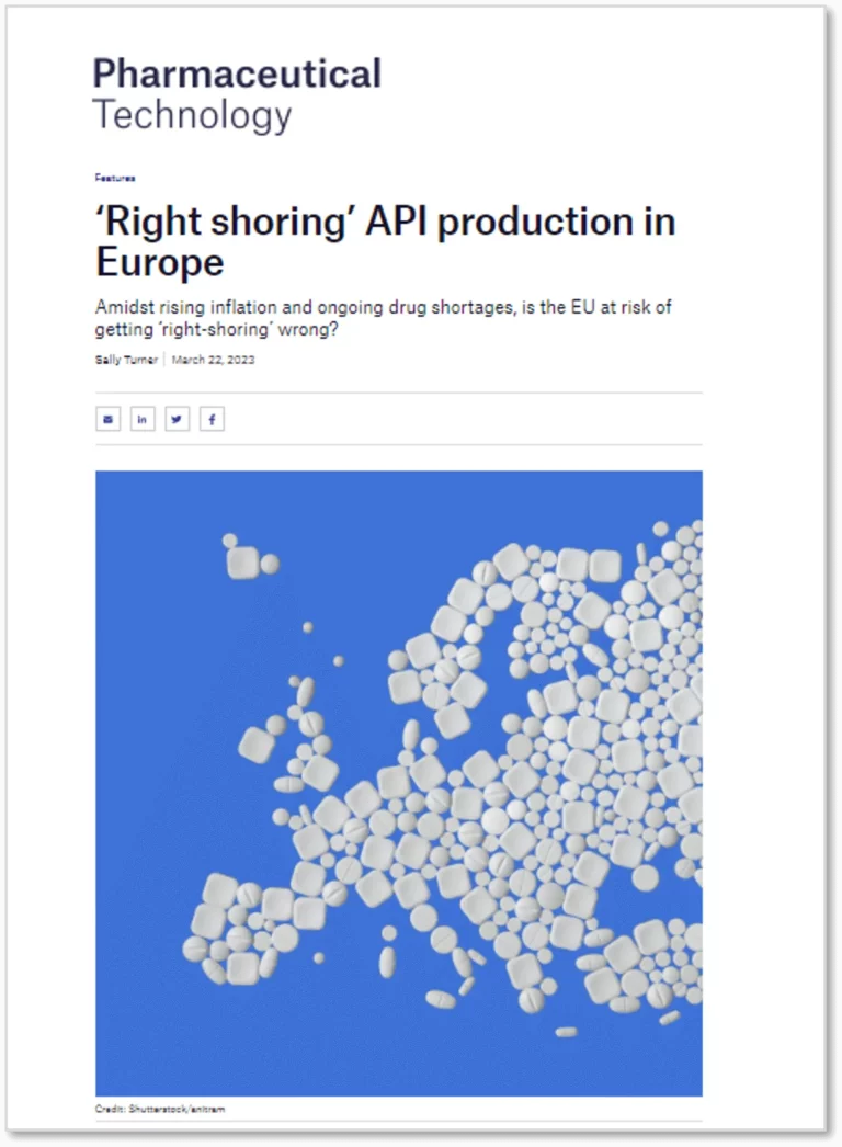 Right shoring API production in Europe